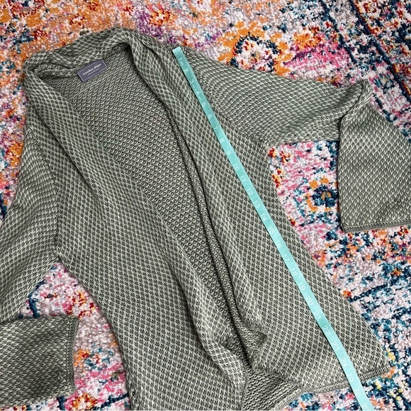 Wooden Ships Green Open Front Cotton Green Cardigan - Picture 11 of 11